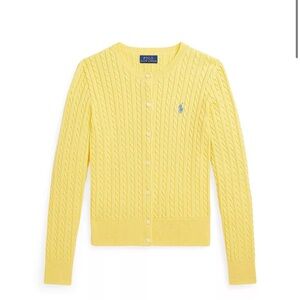 Yellow Cable Knit Cardigan - Polo Ralph Lauren